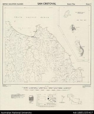 Solomon Islands, British Solomon Islands, San Cristoval, Series: X714 (Sketch), Sheet 5, 1958, 1:50 000