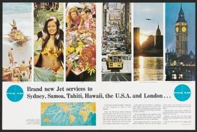 Brand new Jet services to Sydney, Samoa, Tahiti, Hawaii, the U.S.A., and London...