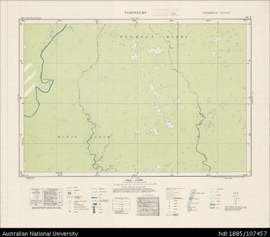 Indonesia, Western New Guinea, Tamenoe-En, Series: Nederlands-Nieuw-Guinea, Sheet 24-X, 1956, 1:100 000