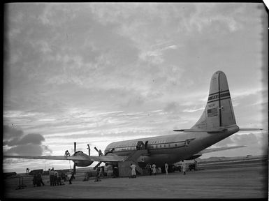 Stratocruiser aircraft of Pan American World Airways at Kanton Island, Kiribati