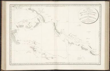 Carte des archipels des Iles Salomon, de la Louisiade et de la Nouvle. Bretagne; situes a l'est de la Nouvelle Guinee / redigee par C.F. Beautemps-Beaupre, hydrographe sous-chef du depot gal. de la marine en 1806
