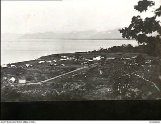 New Guinea. 1937. Aerial view of airfield at Lae, used by Guinea Airways