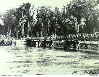 MCKINNA BRIDGE, PURIATA RIVER, BOUGAINVILLE ISLAND, SOLOMON ISLANDS, 1945-08