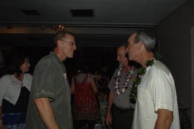 [Assignment: 48-DPA-09-28-08_SOI_K_NPS_Vol_AZ] President's Call to Service Award ceremony and reception for volunteers at the U.S.S. Arizona Memorial, Pearl Harbor, Honolulu, Hawaii, with Secretary Dirk Kempthorne [joining the National Park Service's Chief Historian for the Memorial, Daniel Martinez, among the dignitaries on hand] [48-DPA-09-28-09_SOI_K_NPS_Vol_AZ_IOD_4581.JPG]