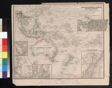 Die Australischen inseln hinter-Indien und der Ostindische Archipel mit vier special karten / verlag von Schuberth & Cie