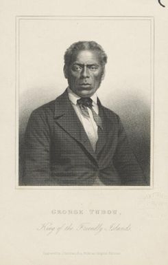 George Tubou, King of the Friendly Islands / engraved by J. Cochran from an original portrait