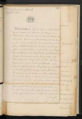 Letter from Queen Liliuokalani to President Benjamin Harrison
