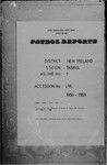 Patrol Reports. New Ireland District, Taskul, 1950 - 1953