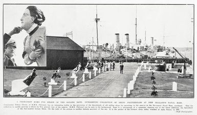 Interesting collection of ships' figureheads at New Zealand's naval base