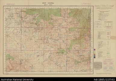 Papua New Guinea, Southern New Guinea, Bena Bena, 1 Inch series, Sheet 1788, 1945, 1:63 360