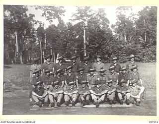 TOROKINA, BOUGAINVILLE. 1945-10-05. MEMBERS OF 6 PLATOON, HEADQUARTERS COMPANY (PIONEERS), 57/60 INFANTRY BATTALION, 15 INFANTRY BRIGADE