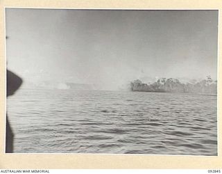 PORTON PLANTATION, SORAKEN AREA, BOUGAINVILLE, 1945-06-09. THE "DUNKIRK" OF A COMPANY 31/51 INFANTRY BATTALION WHO WITH A PLATOON FROM C COMPANY REQUIRED RESCUE FROM THE BEACHHEAD AFTER AN ..