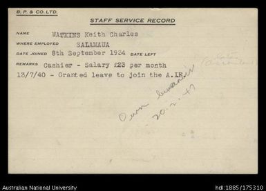 Watkins, Keith Charles