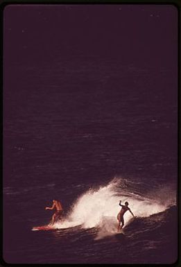 SURFING AT MAUI COUNTY'S HOOKIPA PARK
