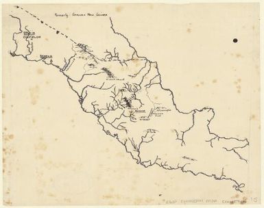 [Manuscript map of Papua New Guinea from Vailala River to Mount Obree]