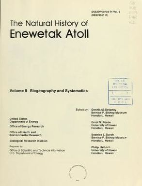 The Natural history of Enewetak Atoll