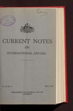The Australian Diplomatic Service (31 May 1951)