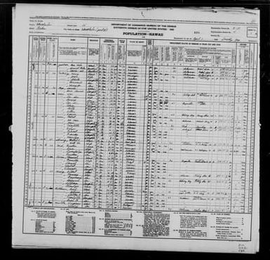 1940 Census Population Schedules - Hawaii - Honolulu County - ED 2-21