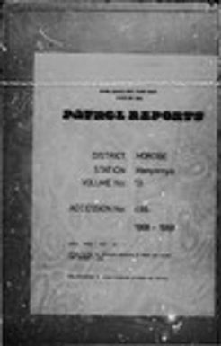 Patrol Reports. Morobe District, Menyamya, 1968 - 1969