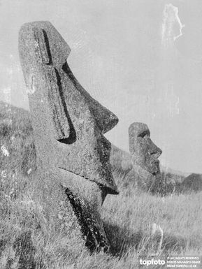 Two Statues of monolithic human