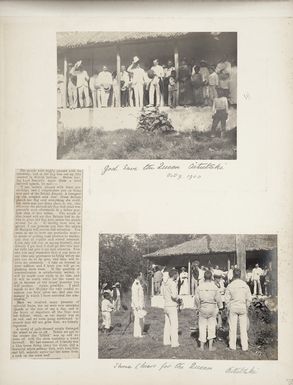 Aitutaki, during the visit of HMS Mildura with Lord Ranfurly and party - Photograph taken by Malcolm Ross