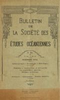Bulletin de la Société des Études Océaniennes numéro 45