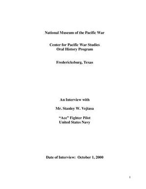 Oral History Interview with Stanley Vejtasa, October 1, 2000