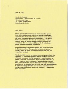 Letter from Mark H. McCormack to Simon B. Pendock