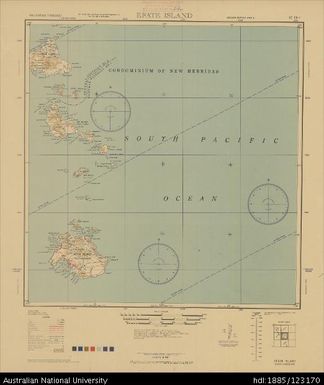 Vanuatu, Efate Island, Series: AMS X401, Sheet SE 59-1, 1944, 1:500 000