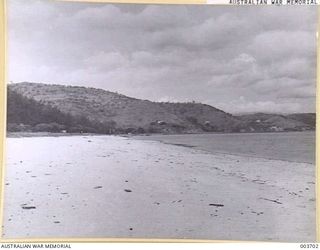 PORT MORESBY - ELA BEACH, ON THE OCEAN SIDE OF PORT MORESBY. HERE THE FLYING BOATS FIND THEIR BEST LANDING AREA IN N.W. MONSOON SEASON. RAAF SURVEY FLIGHT. (NEGATIVE BY N. TRACY)