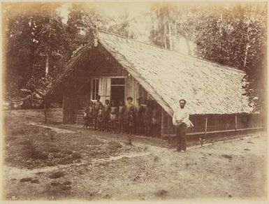 Teacher and Chapel at Saa, Solomon Islands