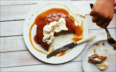 Sticky Date Cake with Sweet Coconut Sauce