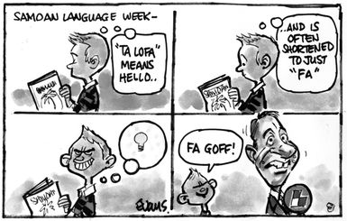 Evans, Malcolm Paul, 1945- :Samoan language week... 1 June 2011