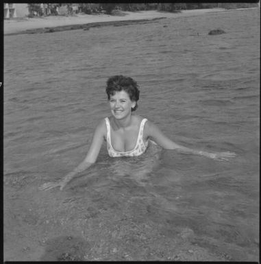 Miss Maglia swimming in the sea at Suva, Fiji, 22 February 1966 [2] John Mulligan