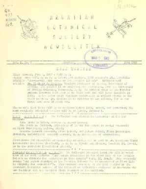 Newsletter - Hawaiian Botanical Society