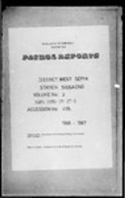 Patrol Reports. West Sepik District, Sissiano, 1966 - 1967