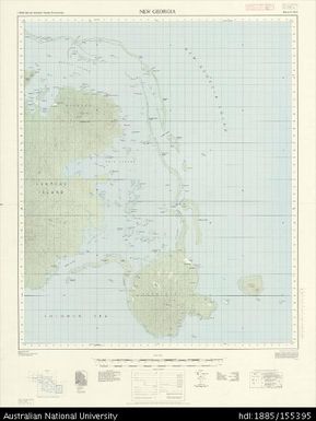 Solomon Islands, British Solomon Islands Protectorate, New Georgia, Series: X711, Sheet 8-158-9, 1970, 1:50 000