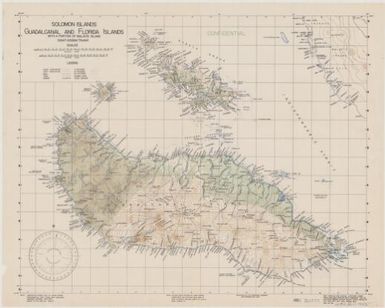 Solomon Islands, Guadalcanal and Florida Islands, with a portion of Malaita Island / compiled ... by 64th Engineer Top. Co. for Intelligence Center Pacific Ocean Areas