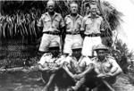 Group portrait, Tongans and Europeans in uniform