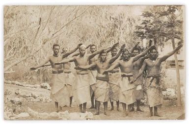 Group of men.  From the album: Banaba (Ocean Island)