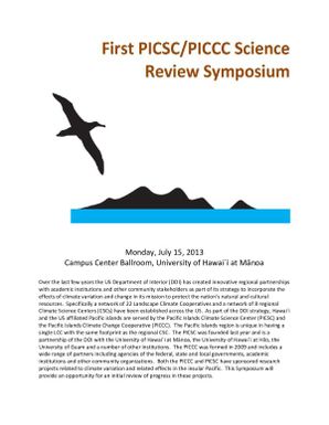 First PICSC/PICC science review symposium