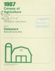 1987 census of agriculture, pt.8- Delaware