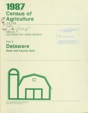 1987 census of agriculture, pt.8- Delaware