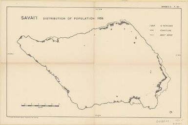 Savai'i : distribution of population 1956