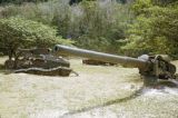 Northern Mariana Islands, abandoned tank and weapons at former Japanese Command Post on Saipan Island