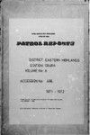 Patrol Reports. Eastern Highlands District, Obura, 1971 - 1972