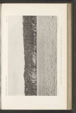 ["Gezicht op de kliffen van de noordwestkust van Kabara", "Elevated limestone cliffs, northwest shore of Kambara"]