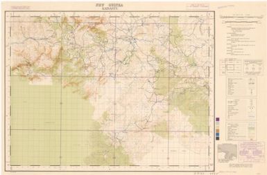 Kainantu / survey, 3 Fd. Svy. Coy. (AIF), Aust. Svy. Corps, Mar. 44 ; compilation & detail, 3 Fd. Svy. Coy. (AIF), Aust. Svy. Corps, Sep. 44 with aid of air photos ; drawing, 3 Fd. Svy. Coy. (AIF) & LHQ Cartographic Coy., Aust. Svy. Corps., Oct. 44 ; reproduction, LHQ Cartographic Coy., Aust. Svy. Corps., May 45