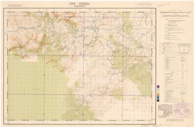 Kainantu / survey, 3 Fd. Svy. Coy. (AIF), Aust. Svy. Corps, Mar. 44 ; compilation & detail, 3 Fd. Svy. Coy. (AIF), Aust. Svy. Corps, Sep. 44 with aid of air photos ; drawing, 3 Fd. Svy. Coy. (AIF) & LHQ Cartographic Coy., Aust. Svy. Corps., Oct. 44 ; reproduction, LHQ Cartographic Coy., Aust. Svy. Corps., May 45