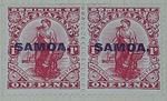 Stamps: New Zealand - Samoa One Penny